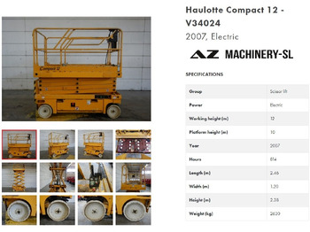 Nacelle ciseaux HAULOTTE Compact 12