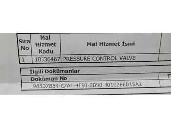 Valve hydraulique pour Engins de chantier neuf LIEBHERR PRESSURE CONTROL VALVE 10336467: photos 3 Valve hydraulique pour Engins de chantier neuf LIEBHERR PRESSURE CONTROL VALVE 10336467: photos 3