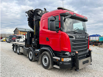 Camion plateau, Camion grue Scania R 520 Hiab 1058E-8 / KATSASTETTU + NOSTURI KYMPITETTY/ TULOSSA Katsastettu 08.2025 asti: photos 3