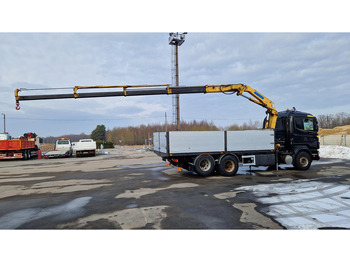 Camion plateau, Camion grue Scania R164 6X2 EFFER 150 full steel: photos 3