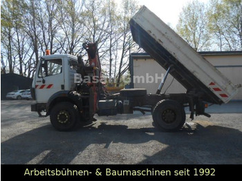 Camion benne, Camion grue Mercedes-Benz MB 1717 AK Kipper Allrad mit Kran Atlas 100.1: photos 3