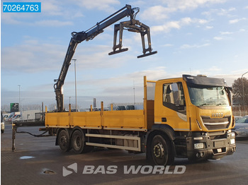 Camion plateau, Camion grue Iveco Stralis 310 6X2 RHD! Atlas 135.2VE-A11 Crane Lift-Lenkachse ACC Euro 6: photos 4