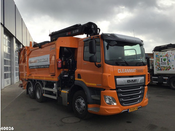 Benne à ordures ménagères DAF FAN CF 340 Hiab 21 Tonmeter laadkraan: photos 5