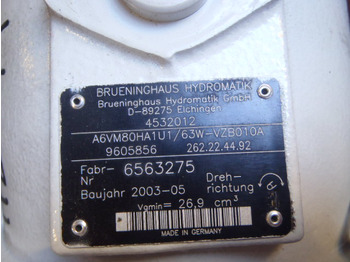 Moteur hydraulique pour Engins de chantier Brueninghaus Hydromatik A7VM80HA1U1/63W-VZB010A - 4550852: photos 3