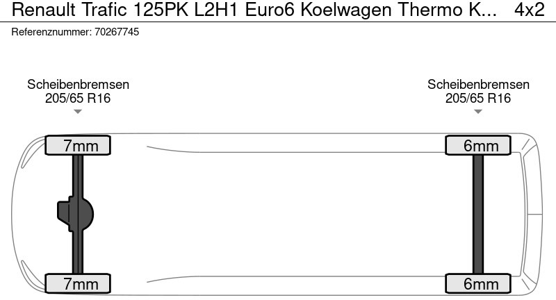 Utilitaire frigorifique Renault Trafic 125PK L2H1 Euro6 Koelwagen Thermo King B100 Max 230V stekker Koel Koeler Kühlwagen 5m3 Airco Cruise control: photos 21