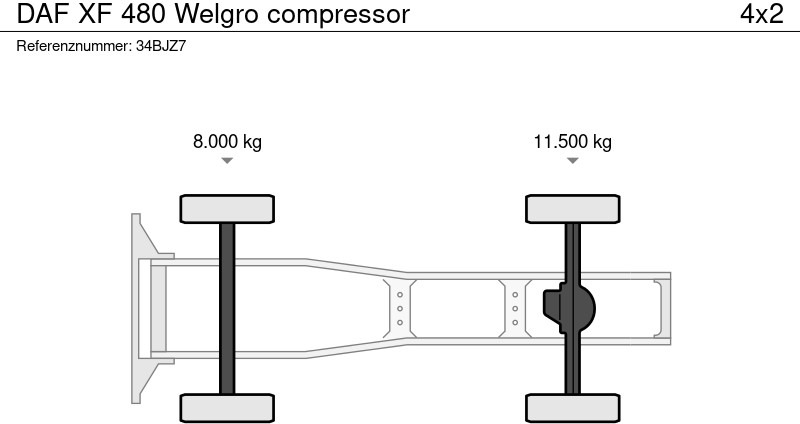 Tracteur routier DAF XF 480 Welgro compressor: photos 16