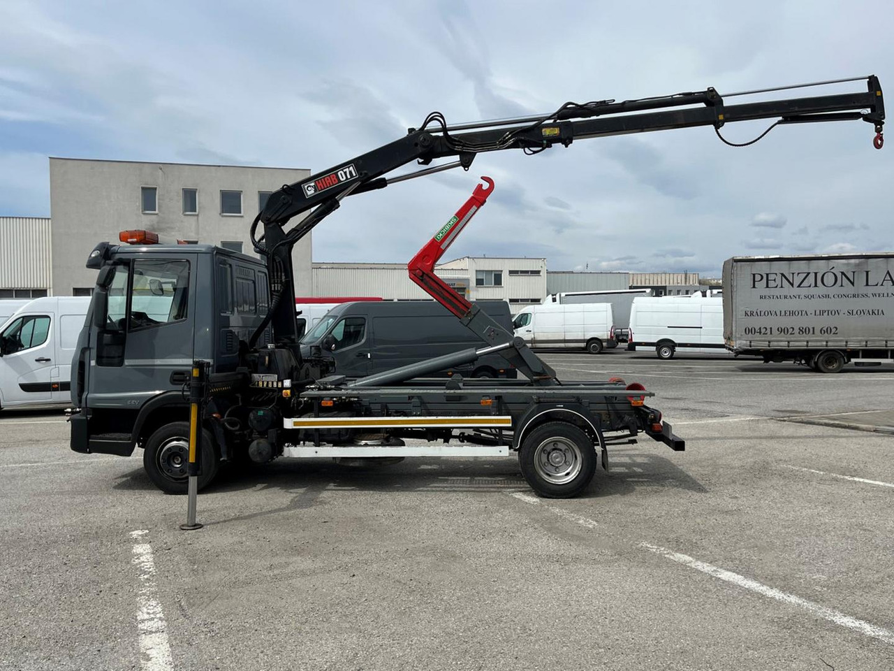 Camion ampliroll, Camion grue Iveco EuroCargo, 80E18, Hákový nosič kontajnerov: photos 6