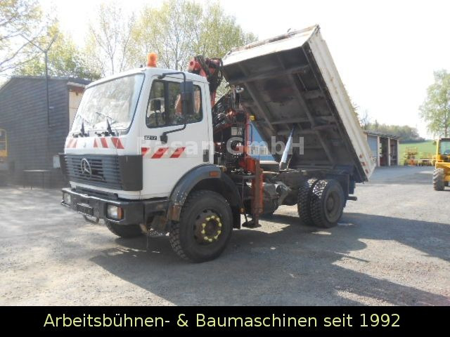 Camion benne, Camion grue Mercedes-Benz MB 1717 AK Kipper Allrad mit Kran Atlas 100.1: photos 25