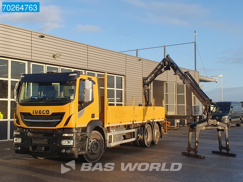 Camion plateau, Camion grue Iveco Stralis 310 6X2 RHD! Atlas 135.2VE-A11 Crane Lift-Lenkachse ACC Euro 6: photos 7