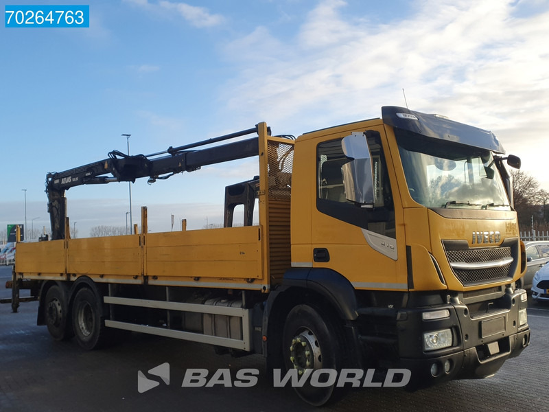 Camion plateau, Camion grue Iveco Stralis 310 6X2 RHD! Atlas 135.2VE-A11 Crane Lift-Lenkachse ACC Euro 6: photos 15