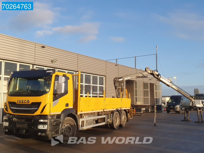 Camion plateau, Camion grue Iveco Stralis 310 6X2 RHD! Atlas 135.2VE-A11 Crane Lift-Lenkachse ACC Euro 6: photos 10