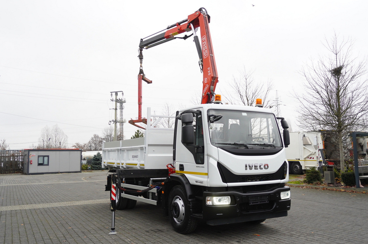 Camion grue IVECO Eurocargo 160-250 E6/ Fassi crane / 3-sided tipper / mileage 47 thousand. km!: photos 16