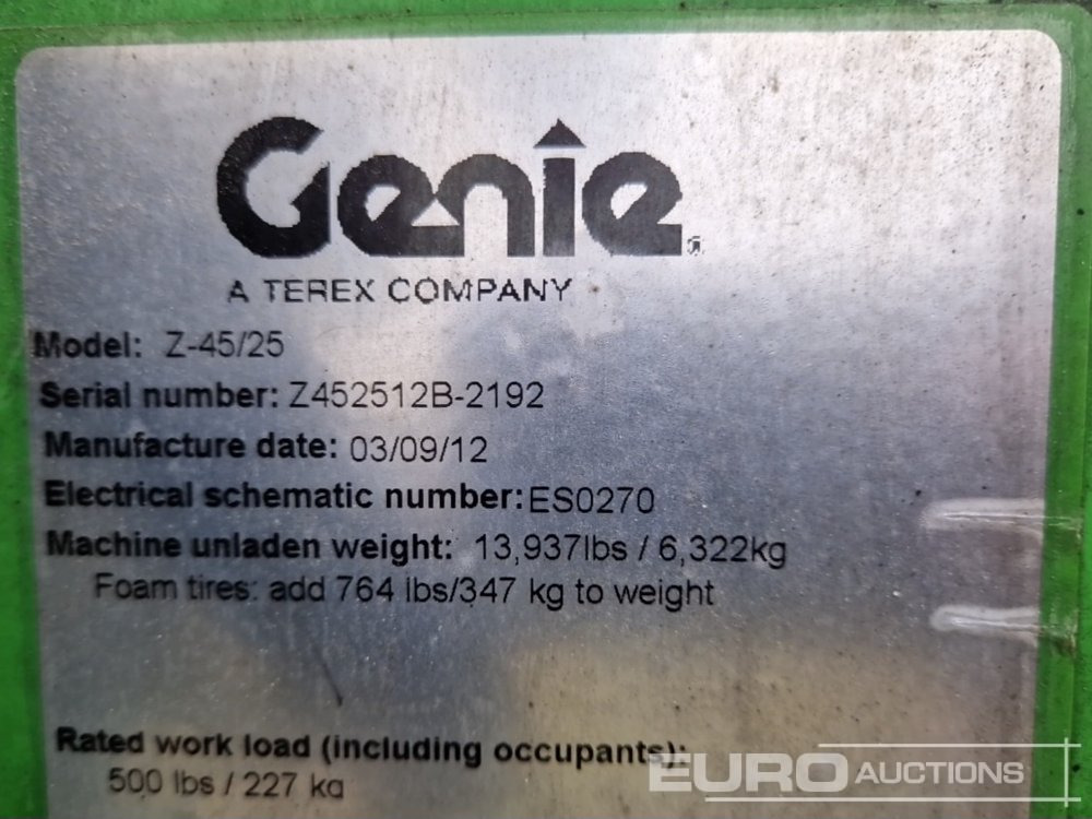 Nacelle 2012 Genie Z-45/25: photos 34